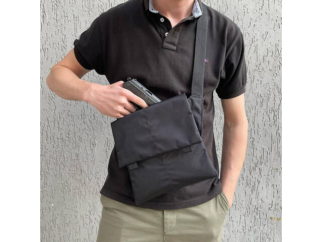 Сумка мессенджер С КОБУРОЙ. Тактическая сумка из ткани, сумка кобура через плечо, сумка тактическая наплечная - Фото 5