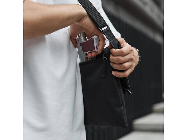 Сумка мессенджер С КОБУРОЙ. Тактическая сумка из ткани, сумка кобура через плечо, сумка тактическая наплечная - Фото 7