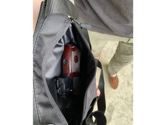 Сумка мессенджер С КОБУРОЙ. Тактическая сумка из ткани, сумка кобура через плечо, сумка тактическая наплечная - Фото 8