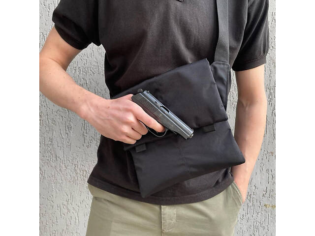 Сумка мессенджер С КОБУРОЙ. Тактическая сумка из ткани, сумка кобура через плечо, сумка тактическая наплечная - Фото 16