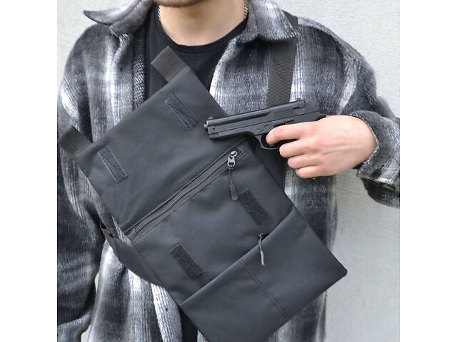 Сумка мессенджер С КОБУРОЙ. Тактическая сумка из ткани, сумка кобура через плечо, сумка тактическая наплечная - Фото 56