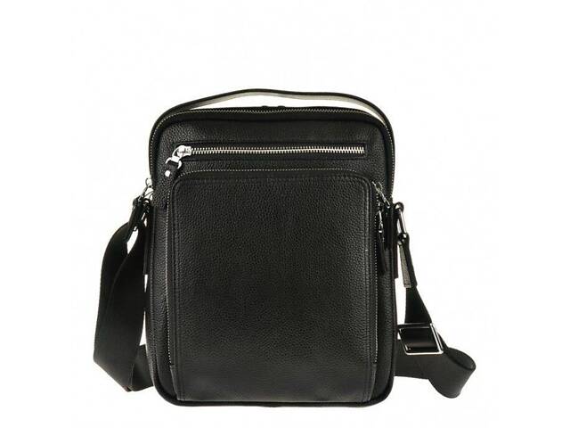 Сумка месенджер Vintage 14578 шкіряна Чорна - Фото 2