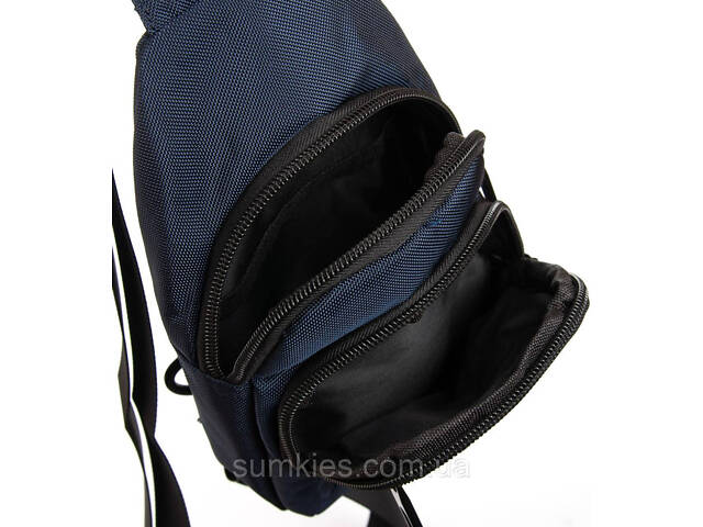 Сумка чоловіча через плече Lanpad синя - Фото 5