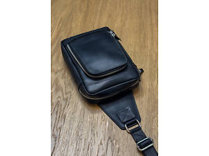 Сумка чоловіча шкіряна слінг SULLIVAN sms23(28) чорна