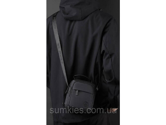 Сумка чоловіча на плече Confident чорна - Фото 3