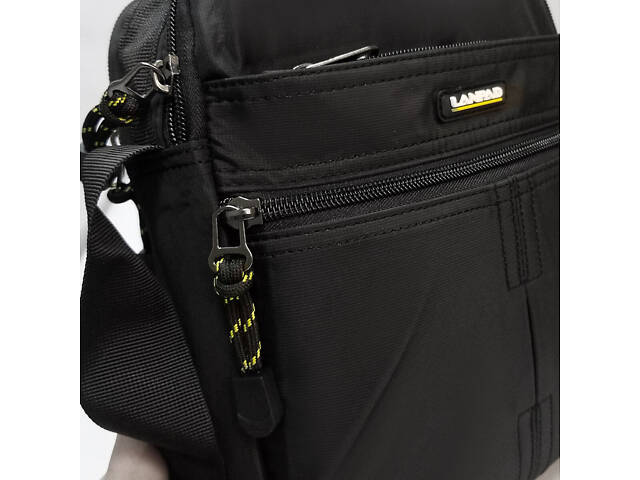 Сумка мужская планшет Lanpad черная - Фото 4