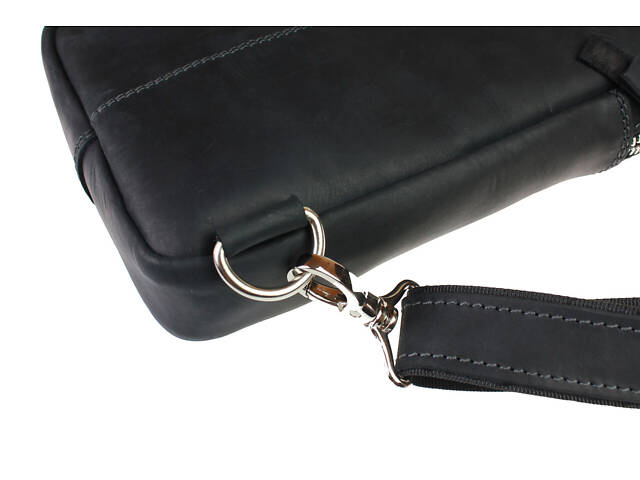 Сумка чоловіча слінг на плече бананка sms13(28) чорний - Фото 7