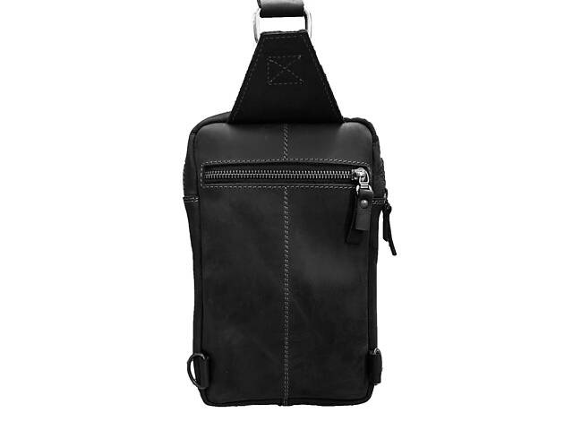 Сумка чоловіча слінг на плече бананка sms15(30) чорна - Фото 7