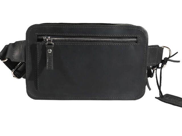 Сумка чоловіча слінг на плече бананка sms20(25) чорна - Фото 3