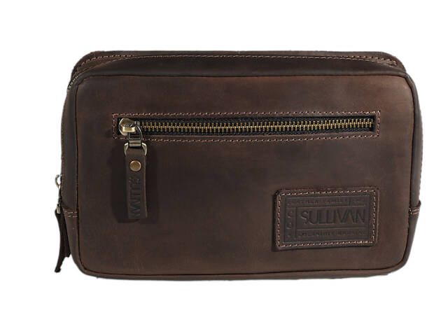 Сумка чоловіча слінг на плече бананка sms20(25) коричнева - Фото 8