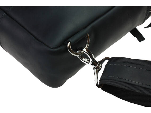 Сумка чоловіча слінг на плече бананка sms3 (30) чорна - Фото 4