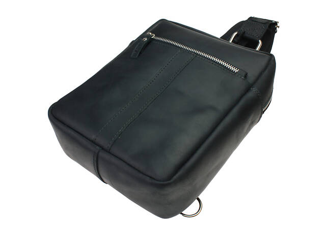 Сумка чоловіча слінг на плече бананка sms3 (30) чорна - Фото 5