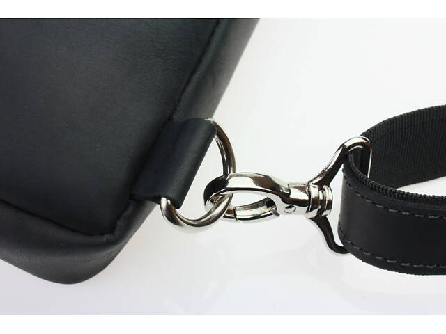 Сумка чоловіча слінг на плече бананка sms4 (26) чорна - Фото 7