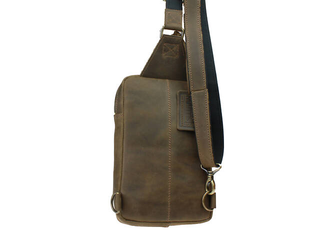 Сумка чоловіча слінг на плече бананка sms4 (26) оливкова - Фото 2