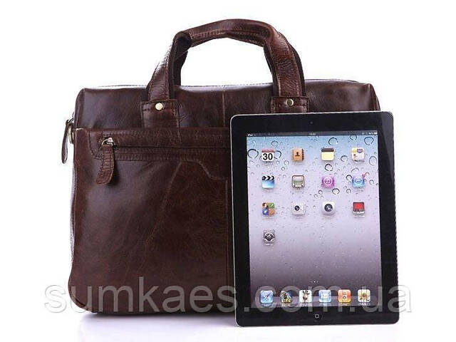 Сумка чоловіча Vintage 14114 Коричнева - Фото 6