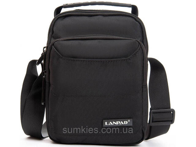 Сумка на плече Lanpad чоловіча чорна - Фото 2