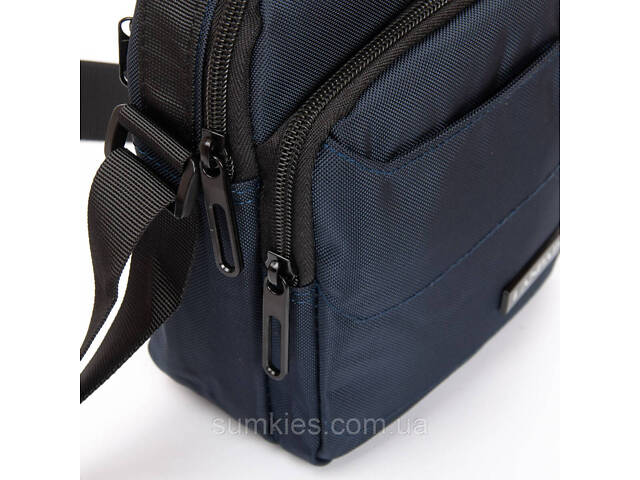 Сумка на плече Lanpad чоловіча синя - Фото 6