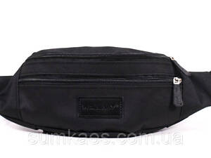 Сумка на пояс 8w2902 черная бананка поясная компактная барсетка