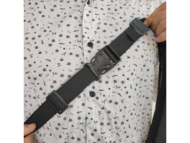 Сумка на пояс. Сумка через плече. бананка чоловіча / жіноча. Колір чорний - Фото 5