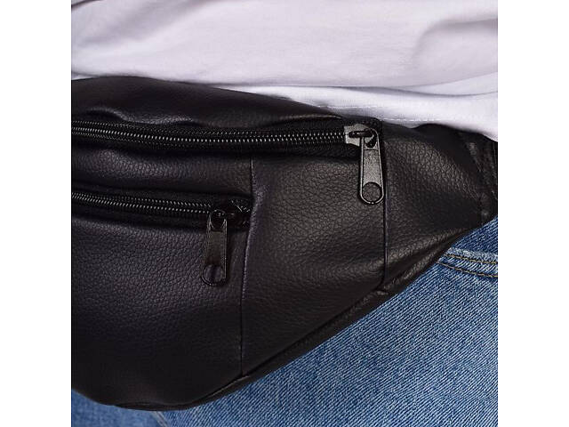 Сумка на пояс. Сумка через плече. бананка чоловіча / жіноча. Колір чорний - Фото 13