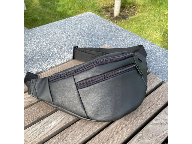 Сумка на пояс. Сумка через плече. бананка чоловіча / жіноча. Колір чорний - Фото 35