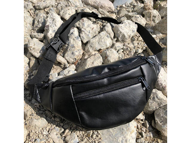 Сумка на пояс. Сумка через плече. бананка чоловіча / жіноча. Колір чорний - Фото 36