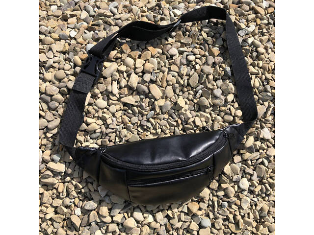 Сумка на пояс. Сумка через плече. бананка чоловіча / жіноча. Колір чорний - Фото 37
