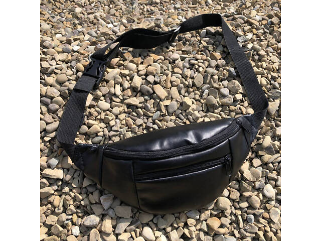 Сумка на пояс. Сумка через плече. бананка чоловіча / жіноча. Колір чорний - Фото 38