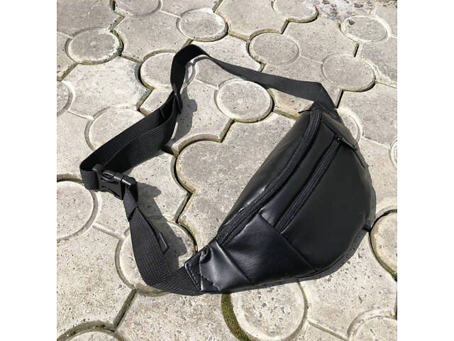 Сумка на пояс. Сумка через плече. бананка чоловіча / жіноча. Колір чорний - Фото 39