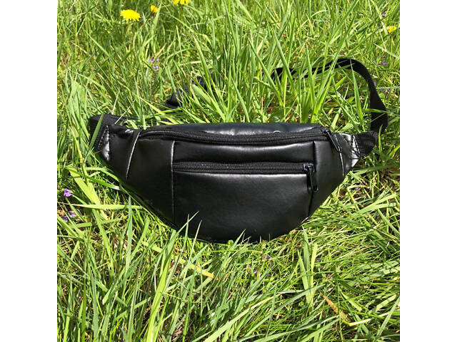 Сумка на пояс. Сумка через плече. бананка чоловіча / жіноча. Колір чорний - Фото 41