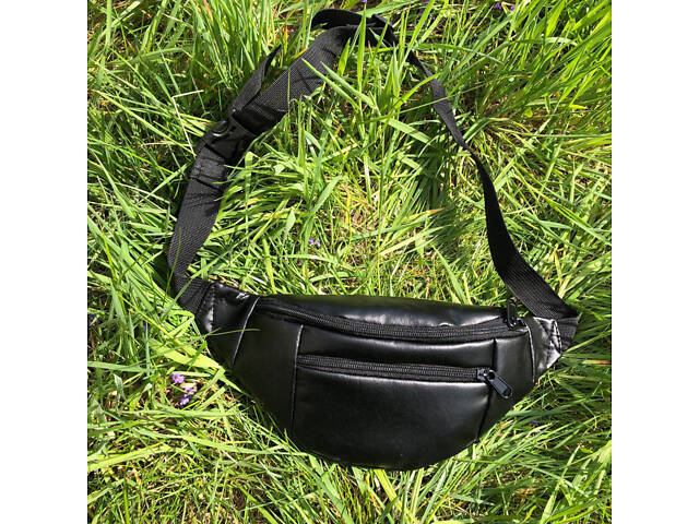 Сумка на пояс. Сумка через плече. бананка чоловіча / жіноча. Колір чорний - Фото 43