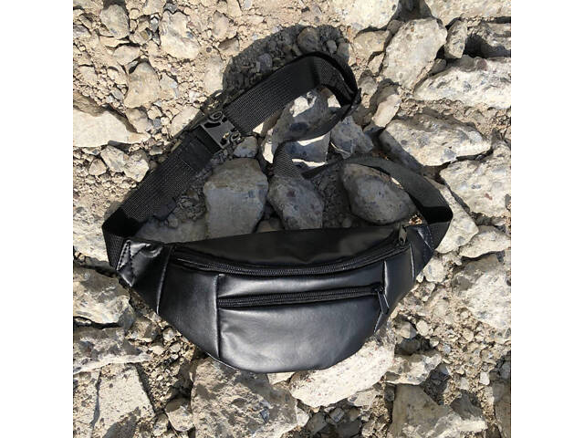 Сумка на пояс. Сумка через плече. бананка чоловіча / жіноча. Колір чорний - Фото 45