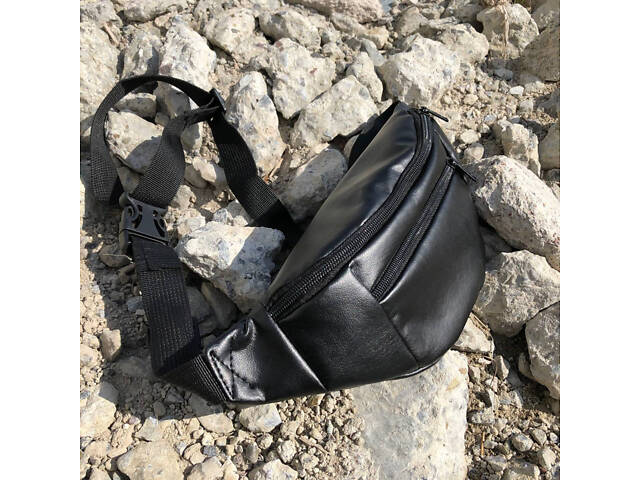 Сумка на пояс. Сумка через плече. бананка чоловіча / жіноча. Колір чорний - Фото 46