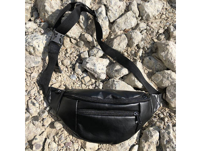 Сумка на пояс. Сумка через плече. бананка чоловіча / жіноча. Колір чорний - Фото 47
