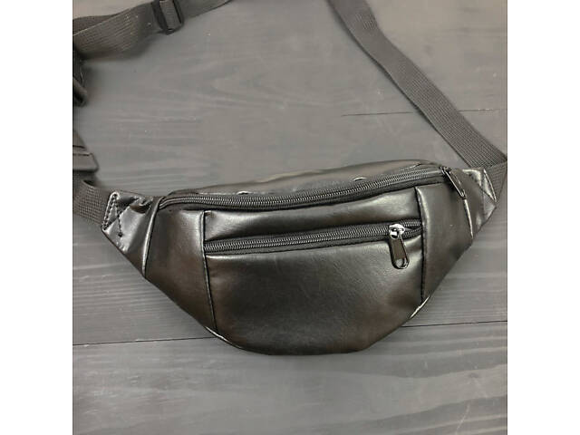 Сумка на пояс. Сумка через плече. бананка чоловіча / жіноча. Колір чорний - Фото 48