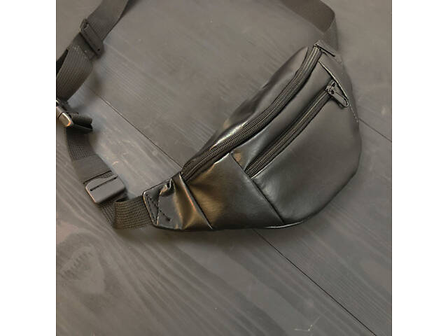 Сумка на пояс. Сумка через плече. бананка чоловіча / жіноча. Колір чорний - Фото 50