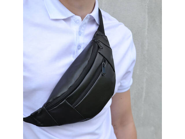 Сумка на пояс. Сумка через плече. бананка чоловіча / жіноча. Колір чорний - Фото 57