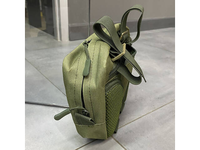 Сумка напашник для бронежилета на Молли, напашник Олива, WINTAC, Cordura 1000D, напашник для плитоноски - Фото 3