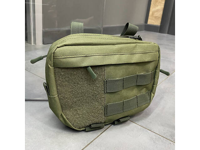 Сумка напашник для бронежилета на Молли, напашник Олива, WINTAC, Cordura 1000D, напашник для плитоноски - Фото 4
