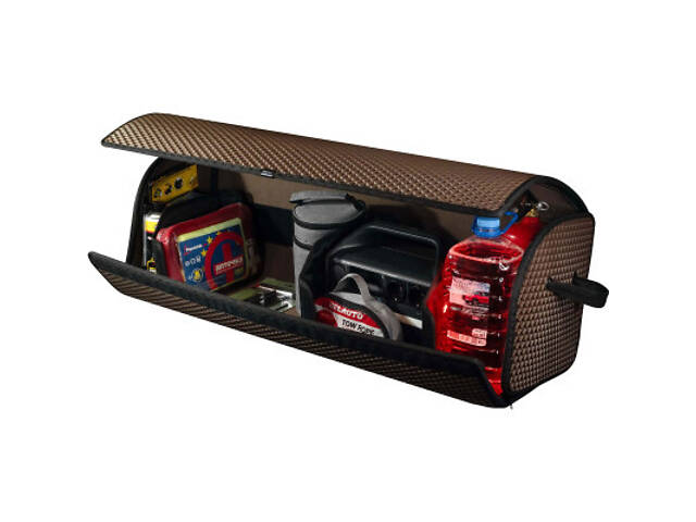 Сумка-органайзер EVAtech XL-PRO 32x100x30 см. Ромб коричневий з чорною кантою (BS13643OX3RZB) - Фото 4