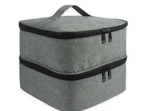 Сумка органайзер Max Manicure для хранения маникюрных принадлежностей Серая (IBH049S)