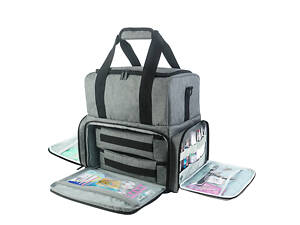 Сумка органайзер Max Manicure для хранения маникюрных принадлежностей Серая (IBH050S)