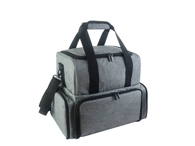 Сумка органайзер Max Manicure для зберігання манікюрного приладдя Сіра (IBH050S) - Фото 2