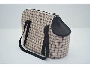 Сумка переноска для котов и собак Мимоза бежевая №1 220х420х310