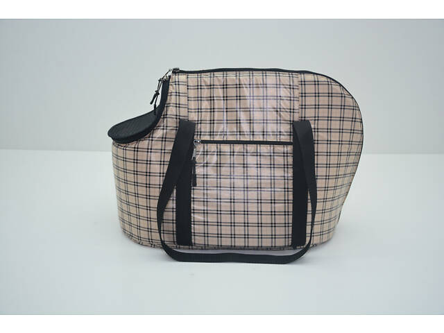 Сумка переноска для котов и собак Мимоза бежевая №1 220х420х310 - Фото 2