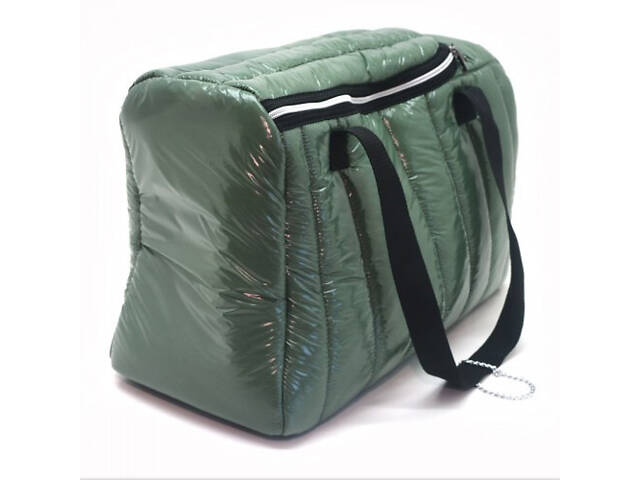 Сумка переноска для котов и собак Талисман 21х47х30 см хаки - Фото 2