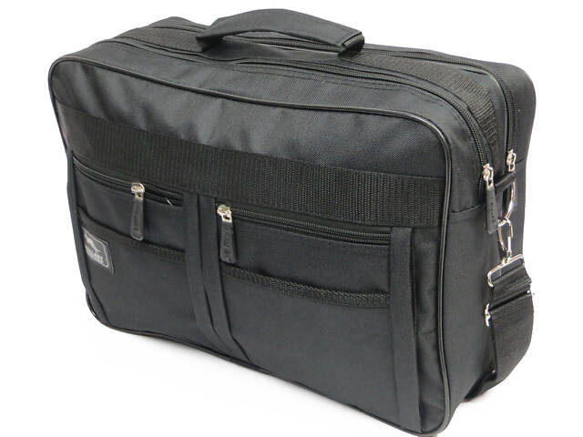 Сумка-портфель Wallaby тканинна чорна - Фото 1