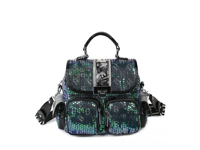 Сумка-рюкзак женская Italian Bags Scales 22х23 см Черный (id_1464) - Фото 1