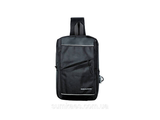 Сумка-слінг 31 х 21 х 7 см Weatro Чорна ssch-kit-0055 - Фото 1