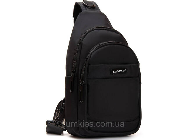 Сумка-слінг Lanpad тканинна, чорний - Фото 1